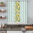 thumbnail image 5 of Aqua Stripes Lemon Sheer Curtains 54 Inches Long, Spring Botanical Plant Vertical Line Light Filering Curtains, Breathable Simi Curtain Privacy Drapes for Kitchen Bathroom Small Window Treatment, 5 of 9