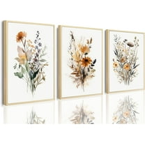 Hieng Wildflower Wall Art Colorful Botanical Floral Poster Canvas Prints Minimalist Watercolor Flower Pictures Vintage Farmhouse Decor Painting Bedroom Bathroom Living Room Unframed