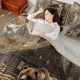 thumbnail image 4 of Homewish Safari Bear Bedding Comforter Set 7-Piece for Teenagers,Jungle Animal King Bedding Sets,Woodland Vintage Cabin Ultra Soft Bed Sheets,Luxury Bedroom Decor,Reversible, 4 of 8