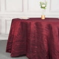 thumbnail image 5 of Balsa Circle 120" Burgundy Accordion Crinkle Taffeta Round Tablecloth Reception Decoration, 5 of 8