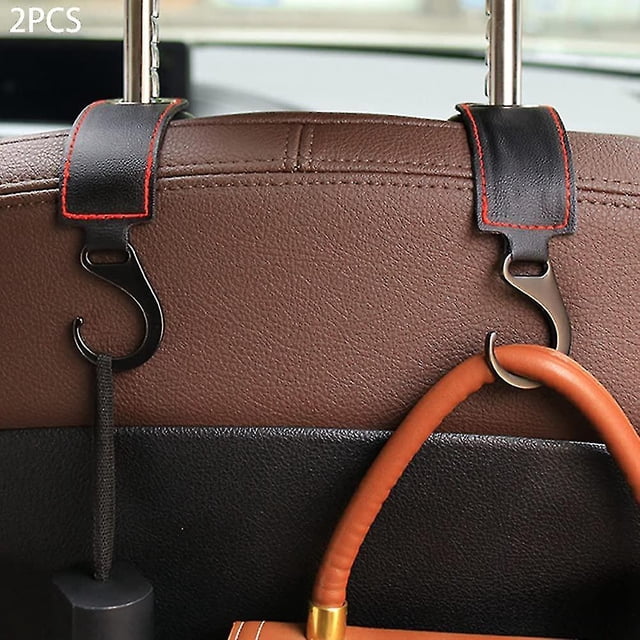 Soporte de cuero YONGSHENG para bolso de coche, ganchos para colgar reposacabezas de asiento de vehículo