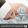 thumbnail image 5 of Arkham Horror Gray Silk Wool Bath Rug Set, Non-Slip (3 Pieces), 5 of 7