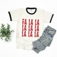 thumbnail image 3 of Fa La La Distressed - Women's Ringer Graphic T-Shirt, 3 of 6