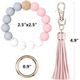 thumbnail image 5 of WeiHuan Toys Store Llavero Pulsera Pulsera, Pulsera de Llavero con Cuentas de Silicona con Cartera para Tarjetas, Brazalete de Llavero elástico para Mujer, 5 of 5