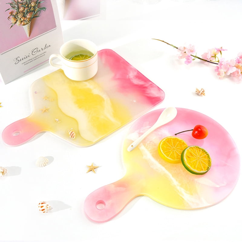 4Pcs Resin Tray Molds DIY Board Silicone Molds for DIY Resin Art Gift Home Decor