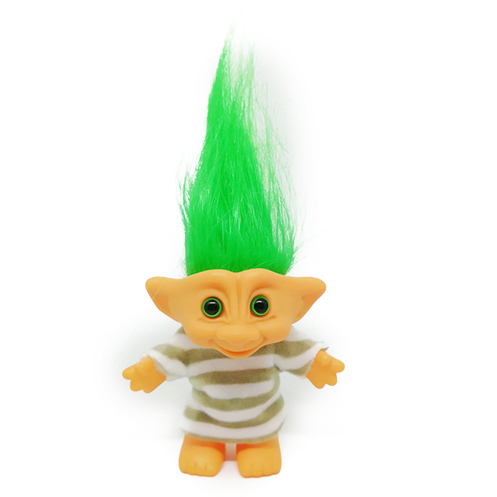 Arts and Crafts PVC Vintage Trolls Dolls Lucky Doll Action Figures Chromatic Adorable for Collections Green Diamond Include The Length of Hair School Project Party Favors 7.5 Tall