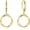 14K Gold, variant on Dangle Earrings for Women, Silver Round Twist Dangling Leverback Earrings, 14K Gold Plated Hypoallergenic Lightweight Circle Dangly Drop Earings for Women Minimalist Jewelry Gifts, Mobius Design
