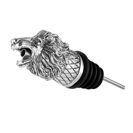 

Vintage Champagne Pourer Decanter Saver Bottle Lion 10cm