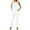 White, variant on HBFAGFB Jumpsuits for Women Casual and Comfortable Beach Wide Leg Overalls with Pockets White Size One Size
