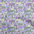 thumbnail image 1 of oneOone Georgette Viscose Purple Fabric Writing Text Sewing Material Print Fabric By The Yard 42 Inch Wide, 1 of 4