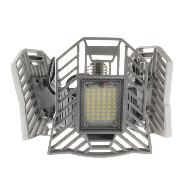 Bombilla LED deformable para garaje de 60 W con 3 paneles de aluminio ajustables, lámpara de techo, E26/E27, 6000 K - 7200 LM, para sótano, almacén, taller y hogar.