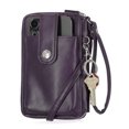 thumbnail image 1 of Cartera bandolera Mundi Jacqui RFID de piel vegana, color morado, 1 of 5