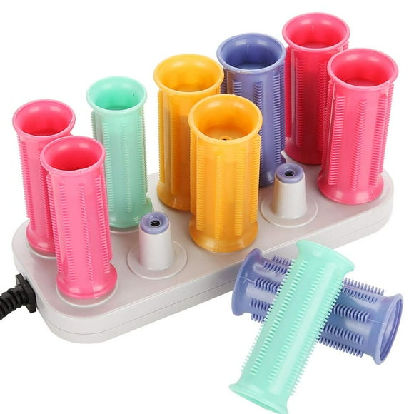 Compact Electric Heated Roller, Double Hot Rollers, Curling Roll Hair Tube, for Long, Medium, and All Hair - Hair Curlers - Hair Roller Clips Included