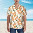 thumbnail image 2 of Pofeuu Peaches Print Hawaiian Shirt for Men Sleeves Casual Button Down Summer Beach Dress Shirts T-Shirts,, 2 of 7