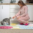 thumbnail image 4 of 2 Piece Dalia Flowers Rug Kitchen Rug Set, Decor Kitchen Rugs, Absorbent Non-Slip Washable Floor Mats, Home Indoor Runner Rugs 17"x47"+17"x30", 4 of 7