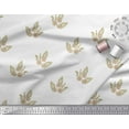 thumbnail image 2 of Soimoi Poly Georgette Fabric Leaves & Floral Block Print Fabric by The Yard 52 Inch Wide, 2 of 3