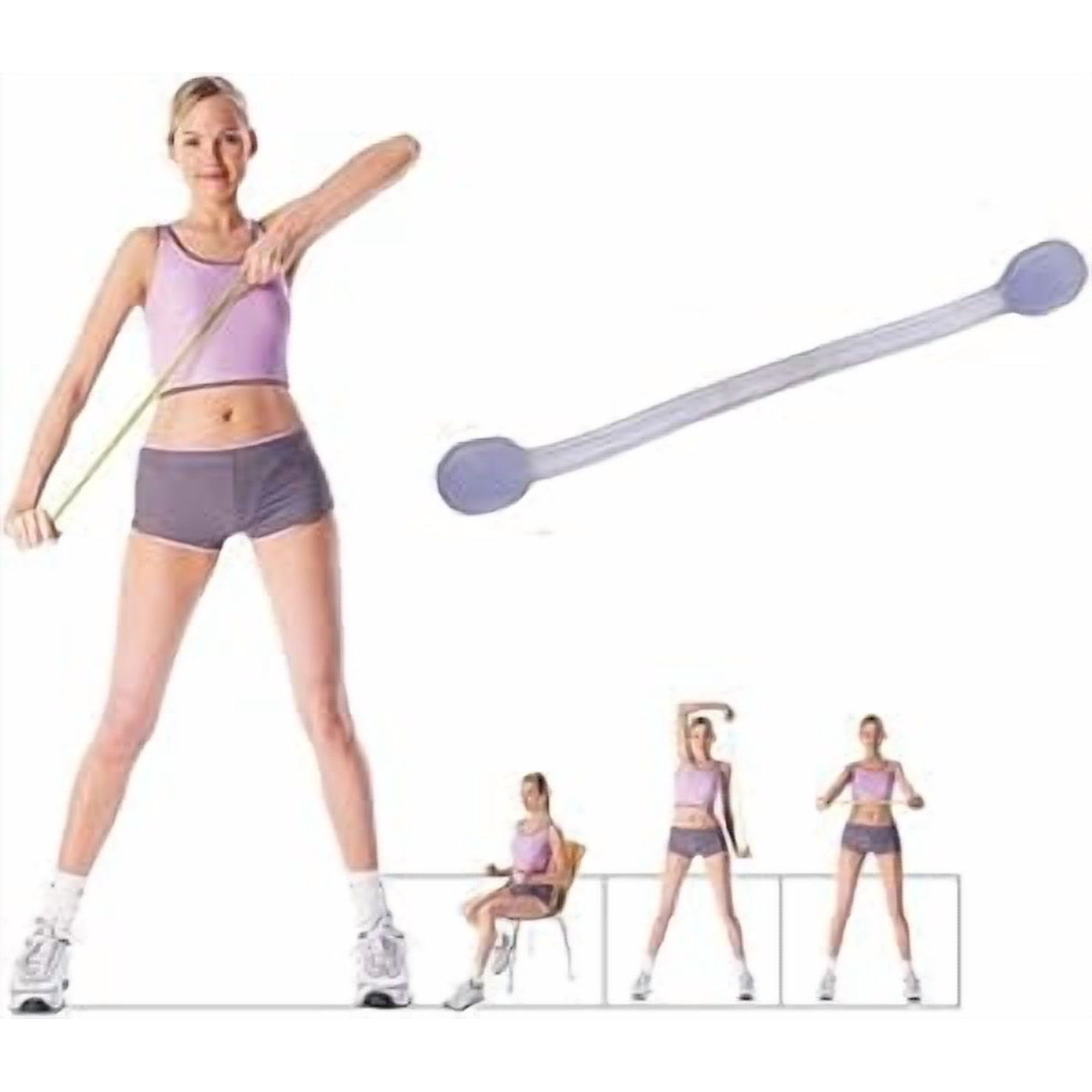 AFG Jelly Tube Resistance Trainer for Upper Body, Lower Body, Core Exercise, Physical Therapy, Pilates, Rehab, Strength Training, Stretch Band Blue