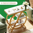 thumbnail image 4 of 3-Tier Industrial End Table, Slim Side Table with Open Storage, Wood & Metal Frame for Living Room/Bedroom/Office, 4 of 6