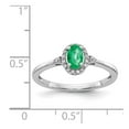 thumbnail image 3 of Primal Gold 14 Karat White Gold Emerald and Diamond Halo Ring, 3 of 4