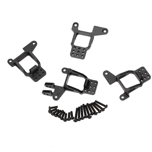 RC Coche Simulador Frente Amortiguador Amortiguador Damper Damper Torre Hoops Suministro Decoración Accesorio Reemplazo para Traxxas Black 4 Piezas Speravity FN000917-01