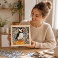 thumbnail image 6 of No-Sew Kinusaiga Fabric Art Kit, DIY Relaxing Handmade Art Project for Adults, Textile Craft Wall Decor Craft, Halloween Christmas Fall Gifts,Puffin, 6 of 7