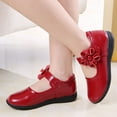 thumbnail image 2 of Miluxas Girl's Flats Lightweight School Uniform Shoes Casual Dress Shoes (Toddler/Little Kid/Big Kid/Youth) Red 1 M(34), 2 of 7