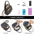 thumbnail image 5 of FORMRS Crossbody Bag for Women Quilted Travel Shoulder Cell Phone Purse with Chain Strap Handbag, Red Fireworks Pattern, 5 of 7