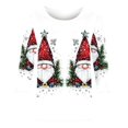 thumbnail image 4 of LbsKUS Deals,Womens Christmas Shirts,Cute 3D Snowflake Snowman Graphic Print Tops 2024 Crewneck Holiday T Shirts Loose Fit 3/4 Length Sleeve Blouses Trendy Ladies Tees(Multicolor,XXL), 4 of 5