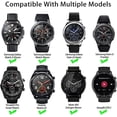 thumbnail image 4 of Correa de reloj de 22 mm compatible con Samsung Galaxy Watch 3 45 mm/Gear S3 Frontier/classic, correa de reloj de silicona de 22 mm de liberación rápida para mujeres y hombres, 4 of 5