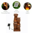 thumbnail image 4 of Teamson Home 28.7" 4-Tier Cascading Bowl Solar Powered Water Fountain for Outdoor Living Spaces, Terracotta, 4 of 12