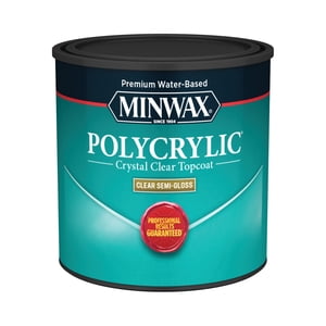 Minwax Polycrylic Protective Finish, Clear Semi-Gloss 1/2-Pint