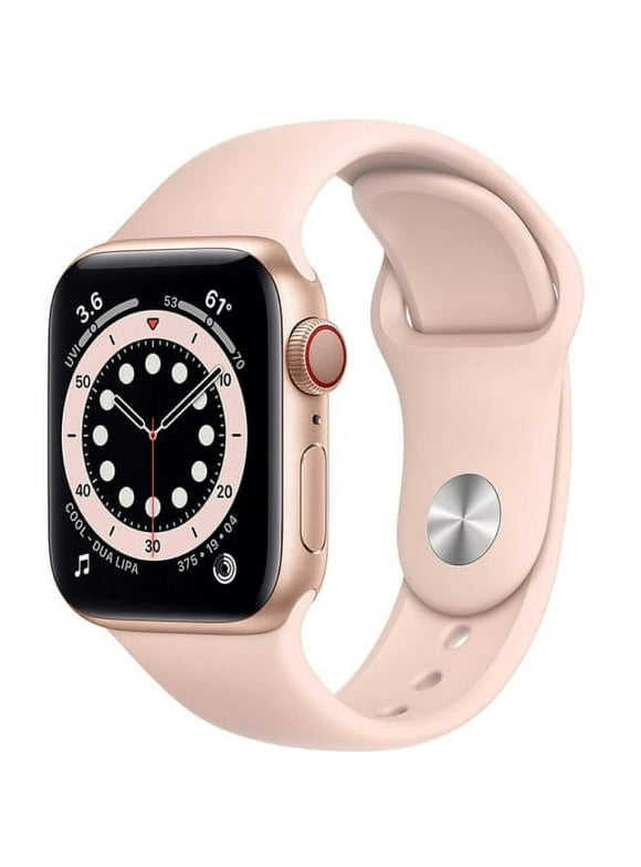 Pre-Owned Apple Watch Series 6 40mm GPS + Cellular Unlocked - Gold Aluminum Case - Pink Sport Band (2020) - Fair