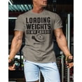 thumbnail image 3 of Gymish Loading Weights Is My Cardio Gym T-Shirt for Men – Funny Motivational Workout Shirt, Athletic Fitness Wear, Warm Grey, XX-Large, 3 of 6