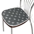 thumbnail image 3 of Floral Dining Chair Pad, Illustration of Rowanberry Branch Silhouette Snow Holiday Repetitive, Water Resistant Pillow with Straps for Kitchen Seats, 12 Pieces Set, Dark Grey and Seafoam, by Ambesonne, 3 of 5