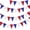 Red Blue White, variant on 39Ft Red White Blue Triangle Flag Bunting, 36Pcs Pre-Strung Burlap Pennant Banner, Patriotic Party Decorations for 4th of July, Independence, Memorial Day, Graduations, Labor Day, Graduation