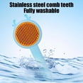 thumbnail image 4 of Blue Self Cleaning Pet Grooming Brush Stainless Steel Pins One Click Hair Removal For Dogs Cats Ergonomic 7X3 Inch Multiple Colors, 4 of 7