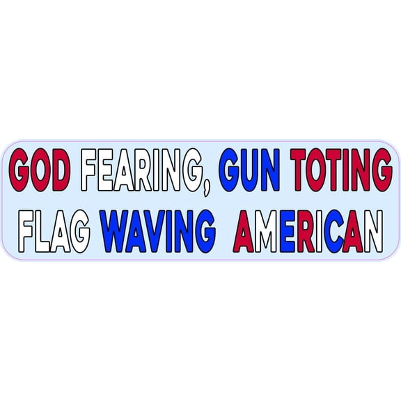 10in x 3in God Fearing American Vinyl Sticker