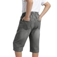 thumbnail image 4 of Fesfesfes Kids Elastic Waist Denim Culottes,Solid Color Summer Five Quarter Pants,Boys and Girls Breathable Casual Children's Wide Leg Cropped Jeans,For Daily Wear Travel Birthday Party, 4 of 6