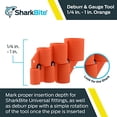 thumbnail image 2 of SharkBite 1/4 Inch to 1 Inch Depth Gauge and Pipe Deburring Tool, Copper, PEX, CPVC, PE-RT, HDPE, U702A, 2 of 5