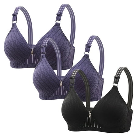yievot 3 Pack Push Up Bras for Women Comfort Wireless Bra Everyday Bralette Lift and Support Underwear Daily Wear on Clearance