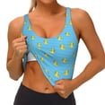 thumbnail image 3 of Balery Duck Swimming Sujetadores deportivos con espalda cruzada para mujer, acolchados, sin costuras, de alto impacto, ideales para yoga, gimnasio, entrenamiento y fitness.-, 3 of 8