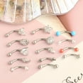 thumbnail image 5 of Eyebrow Barbell Earrings Eyebrow Studs Curved Barbell Eyebrow Ring for Daily, 5 of 5