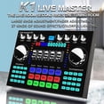 thumbnail image 5 of K1 ordenador teléfono cambiador de voz HIFI tarjeta de sonido en vivo tablero mezclador Streaming Audio Bluetooth 5,0 Universal, 5 of 5