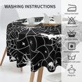 thumbnail image 2 of Halloween Tablecloth Black Spider Web Tablecloth Washable Reusable Round Tablecloth 60 Inch Home Parties Holiday Party Dinner Kitchen Dining Table Decor, 2 of 6