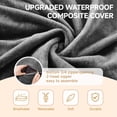 thumbnail image 3 of CQSXDA 4FT Bean Bag Chair with Memory Foam Filling in Flannel Cover, for Living Room and Bedroom, DARK GREY, 3 of 6