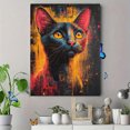 thumbnail image 4 of Qisvanset 12x16 Inch Savannah Cat Pop Art Canvas Wall Art, Creative Animal Portrait Decor for Living Room Home, 4 of 8