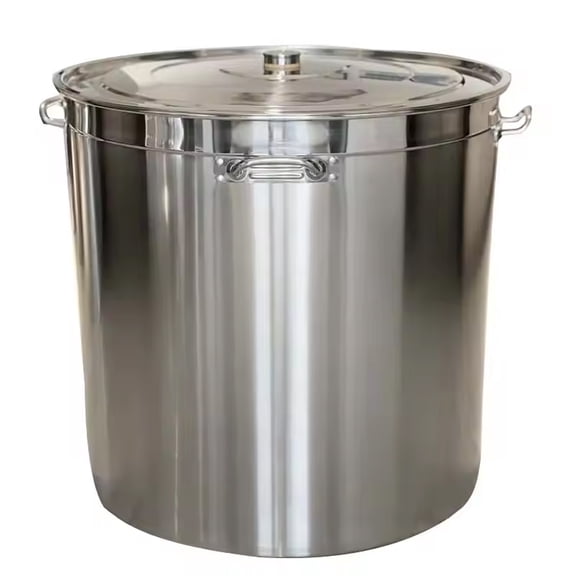 260L/274Qt Stock Pot, Kitchen Equipment Polished Stainless Steel Soup Bucket Industrial Cooker