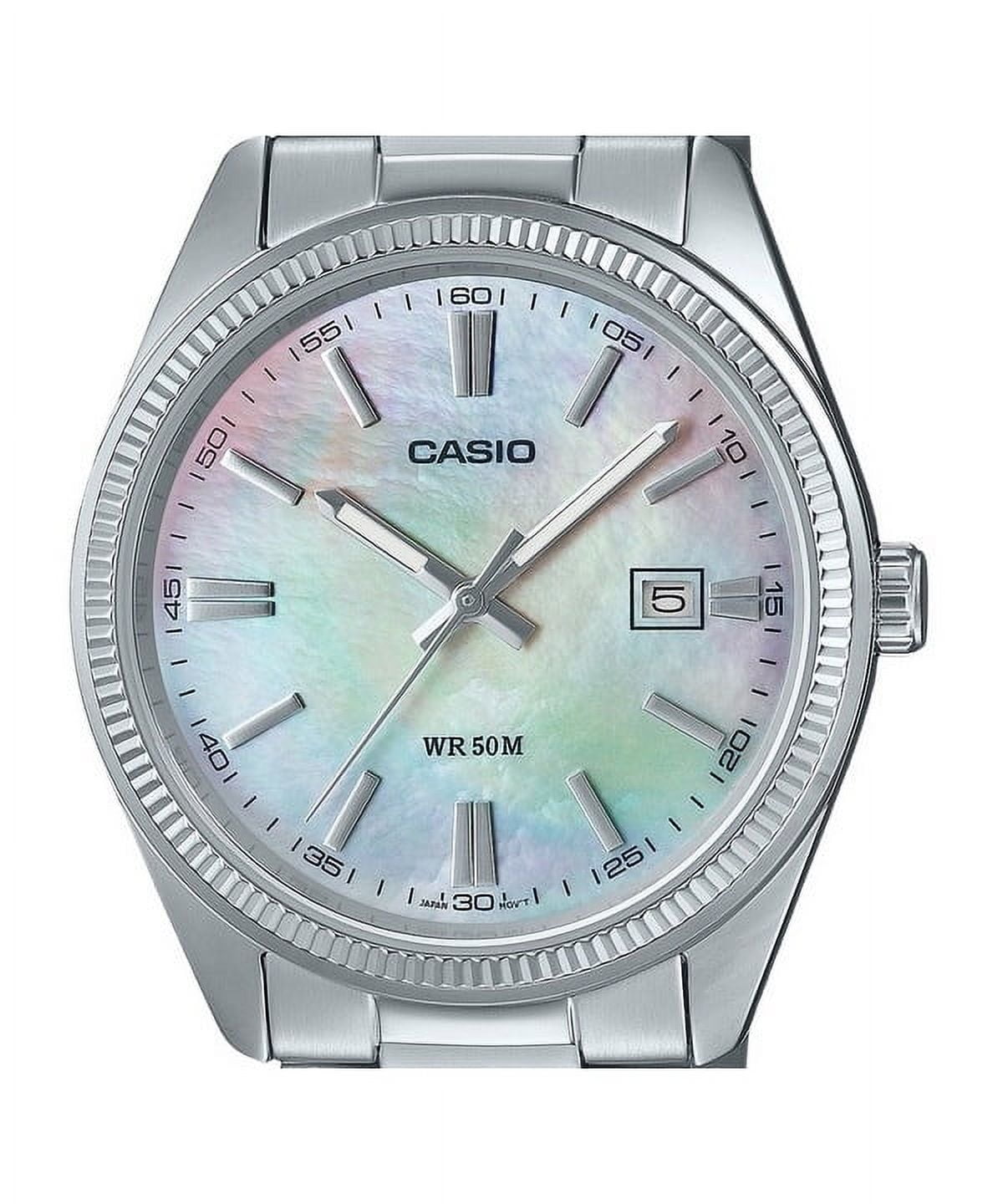 Casio MTP-1302DS-7AVDF Men's Analog Watch – White Dial with Stainless Steel Bracelet