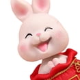 thumbnail image 6 of WLPZXP Chinese Resin Statues Figurine Sculpture, Tabletop Desk Decoration Car Dashboard Pink Lucky, 6 of 6