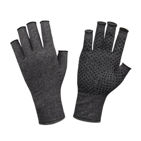 Stgfyxgs Fingerless Compression Gloves Cycling Gloves Men Women Lightweight Non Slip Gaming Gloves Fingerless Gloves for Piano Playing Gray M 8cmx17.5cm